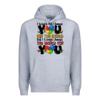 Heather Grey ı would not change you autism Premium Hoodie - MaliasSmallBusiness