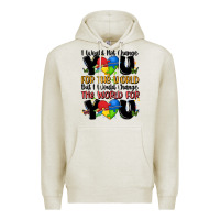 Oatmeal Heather ı would not change you autism Premium Hoodie - MaliasSmallBusiness