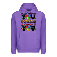 Purple ı would not change you autism Premium Hoodie - MaliasSmallBusiness