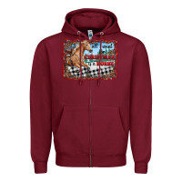Burgundy all i want for christmas is a horse  with farm Zipper Hoodie - RanaPortraitStore