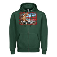 Sports Green all i want for christmas is a horse  with farm Zipper Hoodie - RanaPortraitStore