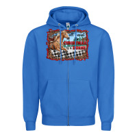 True Royal all i want for christmas is a horse  with farm Zipper Hoodie - RanaPortraitStore