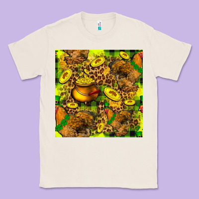 St. Patrick's Chicken With Pot Of Gold Classic Tee Designed By Fadigitalartstudio