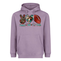 Lavender peace love football Heavyweight Hoodie - CowhideDigitalArt