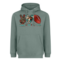 Sage peace love football Heavyweight Hoodie - CowhideDigitalArt