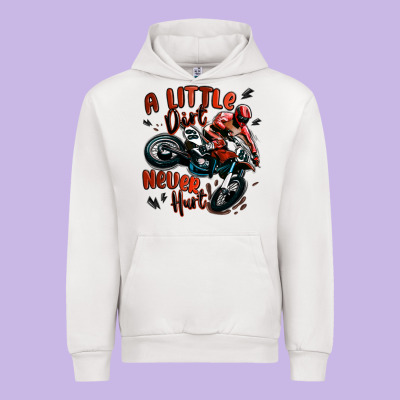 A Little Dirt Never Hurt Dirt Bike Urban Hoodie Designed By Maliassmallbusiness