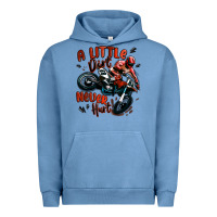 Pigment Pebble Blue a little dirt never hurt dirt bike Urban Hoodie - MaliasSmallBusiness