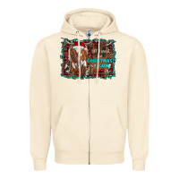 Sandshell all i want for christmas is a cow longhorn Zipper Hoodie - RanaPortraitStore