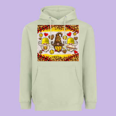 Softball Gnome Heavyweight Hoodie Designed By Hra Design Shop