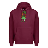 Burgundy leprechaun girl faceless Premium Hoodie - MaliasSmallBusiness