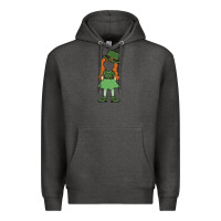 Charcoal Heather leprechaun girl faceless Premium Hoodie - MaliasSmallBusiness
