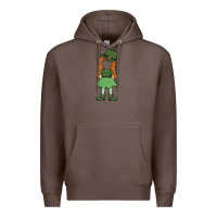 Coffee leprechaun girl faceless Premium Hoodie - MaliasSmallBusiness