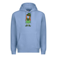 Colony Blue leprechaun girl faceless Premium Hoodie - MaliasSmallBusiness