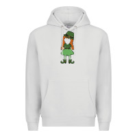 Dove Grey leprechaun girl faceless Premium Hoodie - MaliasSmallBusiness