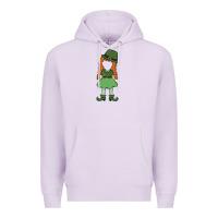 Lilac leprechaun girl faceless Premium Hoodie - MaliasSmallBusiness