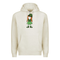 Oatmeal Heather leprechaun girl faceless Premium Hoodie - MaliasSmallBusiness