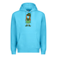 Ocean Blue leprechaun girl faceless Premium Hoodie - MaliasSmallBusiness