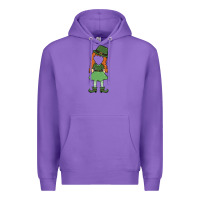 Purple leprechaun girl faceless Premium Hoodie - MaliasSmallBusiness