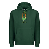 Sports Green leprechaun girl faceless Premium Hoodie - MaliasSmallBusiness