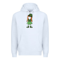 White leprechaun girl faceless Premium Hoodie - MaliasSmallBusiness