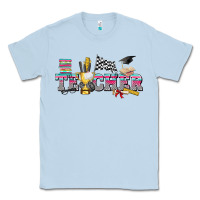 Dusty Blue race with teacher Classic Tee - texasbilliewilder
