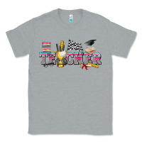 Heather Grey race with teacher Classic Tee - texasbilliewilder
