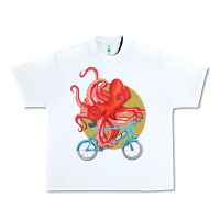 White Cycling octopus Urban Heavy Tee - Bettercallsaul