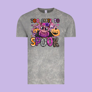 Wicked Cute Too Cute To Spook Vintage Tee Designed By Barkaloodesign