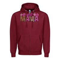 Burgundy girl mama tbw Zipper Hoodie - texasbilliewilder