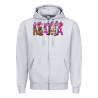Heather Grey girl mama tbw Zipper Hoodie - texasbilliewilder