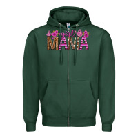 Sports Green girl mama tbw Zipper Hoodie - texasbilliewilder