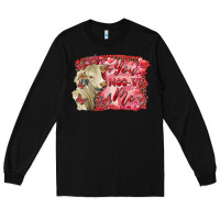 Black Valentine's day you moo ve me charolais cow Long Sleeve Tee - RanaPortraitStore