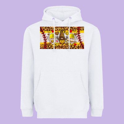 Softball Gnome License Plate Heavyweight Hoodie Designed By Hra Design Shop