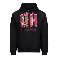 Black valentine's day teacher life pencils Urban Hoodie - MaliasSmallBusiness