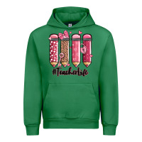 Emerald valentine's day teacher life pencils Urban Hoodie - MaliasSmallBusiness