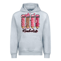 Heather Grey valentine's day teacher life pencils Urban Hoodie - MaliasSmallBusiness