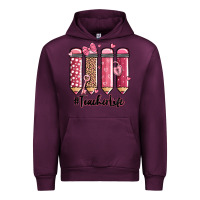 Mauve Wine valentine's day teacher life pencils Urban Hoodie - MaliasSmallBusiness