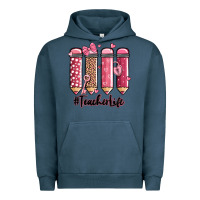 Pigment Midnight Navy valentine's day teacher life pencils Urban Hoodie - MaliasSmallBusiness