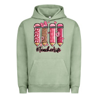 Pigment Oil Green valentine's day teacher life pencils Urban Hoodie - MaliasSmallBusiness