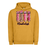 Pigment Peanut Butter valentine's day teacher life pencils Urban Hoodie - MaliasSmallBusiness