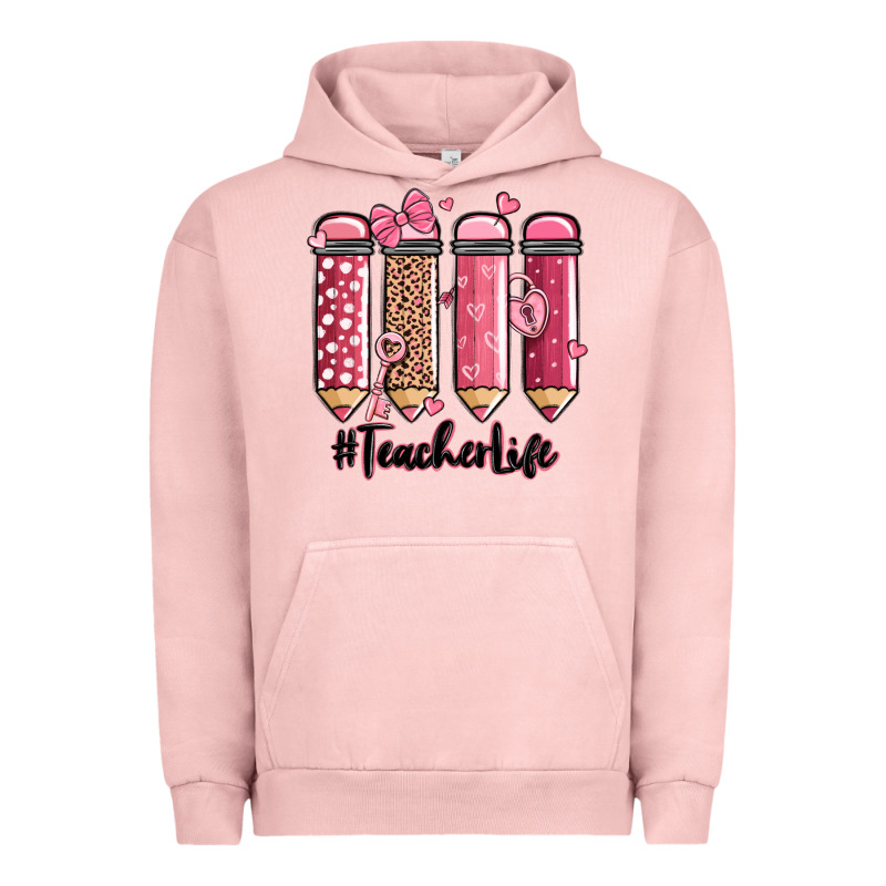 Valentine's Day Teacher Life Pencils Urban Hoodie by MaliasSmallBusiness | Teevron