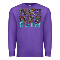 Purple teach them to be kind Premium Sweatshirt - JahusDesignShop