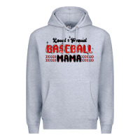 Heather Grey loud and proud baseball mama Premium Hoodie - MaliasSmallBusiness