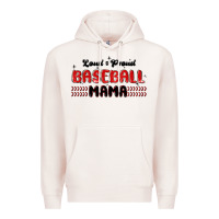 Pale Pink loud and proud baseball mama Premium Hoodie - MaliasSmallBusiness
