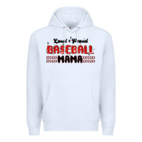 White loud and proud baseball mama Premium Hoodie - MaliasSmallBusiness