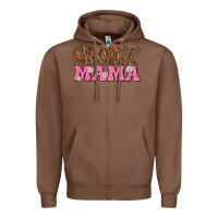 Chestnut groovy mama Zipper Hoodie - texasbilliewilder