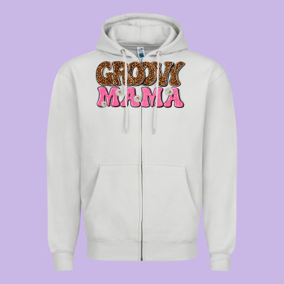 Groovy Mama Zipper Hoodie Designed By Texasbilliewilder