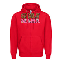 Red groovy mama Zipper Hoodie - texasbilliewilder