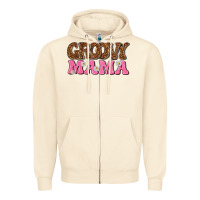 Sandshell groovy mama Zipper Hoodie - texasbilliewilder