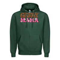 Sports Green groovy mama Zipper Hoodie - texasbilliewilder